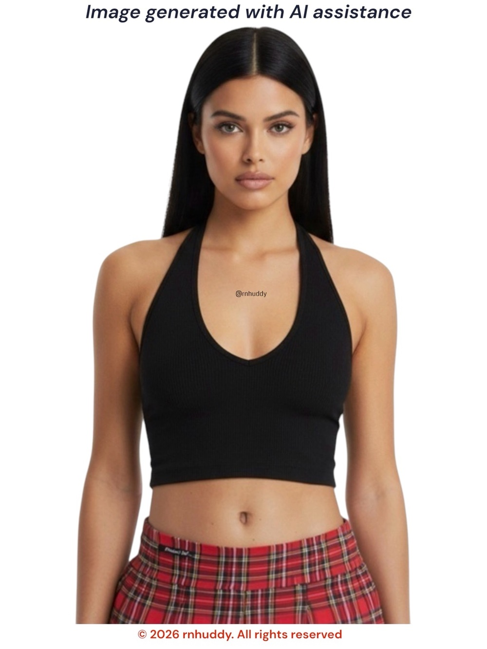 UO Out From Under M black seamless cropped halter